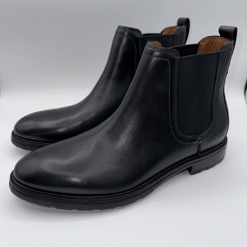 Cole Haan Warner‎ Grand Boots Men's Size 10.5 Black Water Resistant Leather